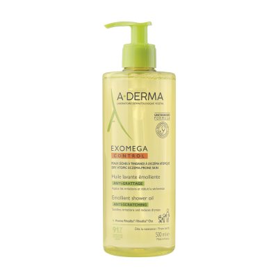 Savon Liquide Huile Lavante Emolliente Anti-d&eacute;mangeaisons A-derma - Le Flacon De 500ml
