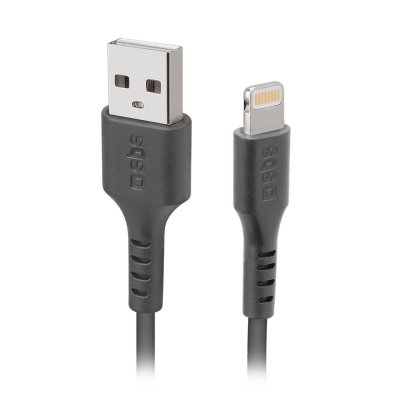 SBS  Donn&eacute;es de c&acirc;ble/Charge USB 2.0 - Lightning C-89 Noir pour iPhone