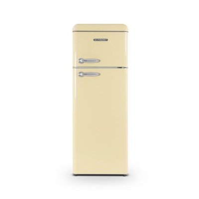 SCHNEIDER SCDD211V-CRE - R&eacute;frig&eacute;rateur double porte 211L Vintage Cr&egrave;me