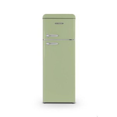 SCHNEIDER SCDD211V-VAE - R&eacute;frig&eacute;rateur double porte 211L Vintage Vert amande