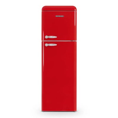 SCHNEIDER SCDD309VR- R&eacute;frig&eacute;rateur vintage 2 portes 302L Rouge 39dB clE 181cm