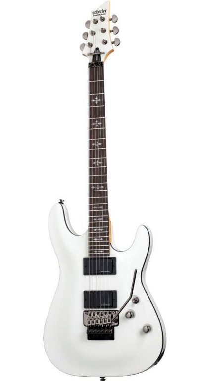 SCHECTER  Demon 6 Fr (Floyd Rose) - Vintage White - Guitare &Eacute;lectrique