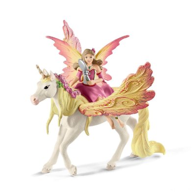 SCHLEICH  70568 - figurine: f&eacute;e feya et une licorne ail&eacute;e
