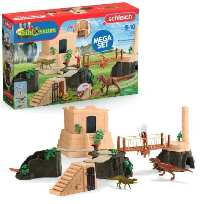 SCHLEICH  Figurine Du M&eacute;ga-set La Conqu&ecirc;te Du Temple Des Dinos (42656)