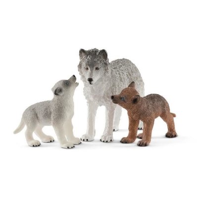 Schleich - maman loup avec louveteaux - 42472 SCH342472