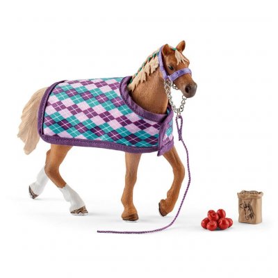 SCHLEICH  - Pur-sang anglais + couverture