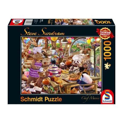  Schmidt 59663 Other License Steve Sundram: Chef Mania Jigsaw Puzzle (1000pc)