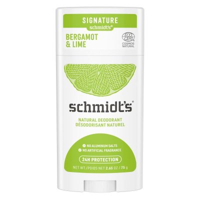  Schmidt's D&eacute;odorant Stick Bergamote + Lime, 75g
