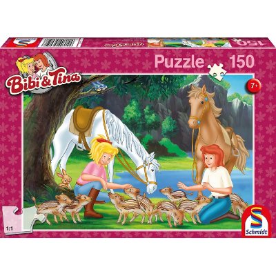 SCHMIDT  Spiele 56050 Puzzle Bibi et Tina - dans la Carri&egrave;re 150 Pi&egrave;ces