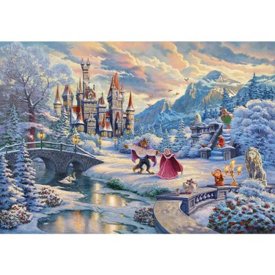 SCHMIDT SPIELE  - Disney, La belle et la b&ecirc;te Enchantement hivernal - Puzzle - 1000 pi&egrave;ces