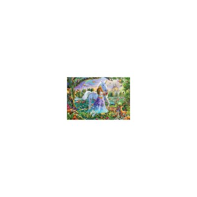 SCHMIDT SPIELE Puzzle Princesse avec licorne et ch&acirc;teau - 150 pi&egrave;ces