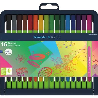SCHNEIDER  line-up 0,4 feutre - 16 couleurs SCH4004675109156