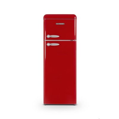 SCHNEIDER  SCDD211V-RE - R&eacute;frig&eacute;rateur double porte 211L Vintage Rouge