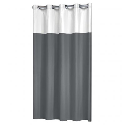 SEALSKIN  Double, Rideau de douche, Polyester/Coton, 180x200 cm, Gris