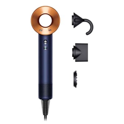 DYSON S&egrave;che cheveux Supersonic cheveux raides &agrave; ondul&eacute;s bleu de prusse cuivr&eacute; 