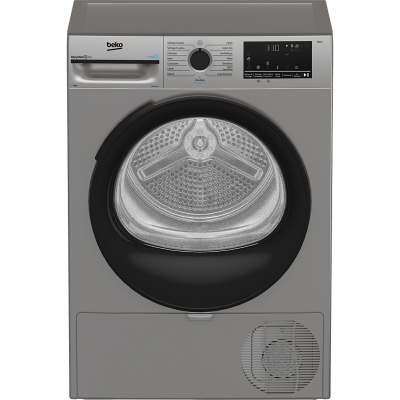 S&egrave;che-linge pompe &agrave; chaleur BEKO D3H28E93S Eco Sense - 8 kg - L60cm - Silver