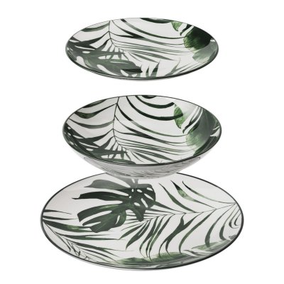 SECRET DE GOURMET  - Service vaisselle 18 pi&egrave;ces palme