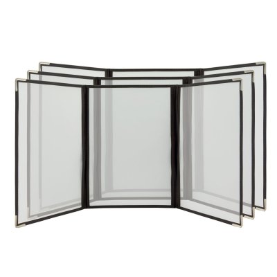 SECURIT  Crystal Range Porte-menus Transparent A4 Bords bruns 3 plis