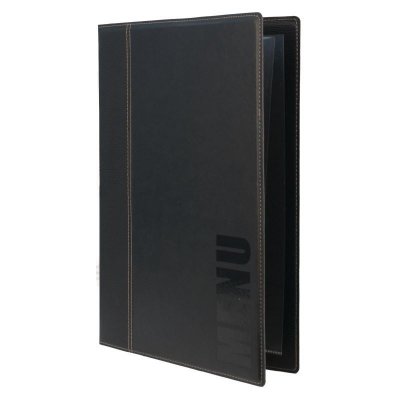 MATERIEL CH PRO Securit Trendy Range Porte-menu avec 1 double insert Noir Format A4