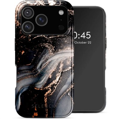SELENCIA  Coque arri&egrave;re Vivid avec MagSafe Apple iPhone 17 Pro - Chic Marble Black