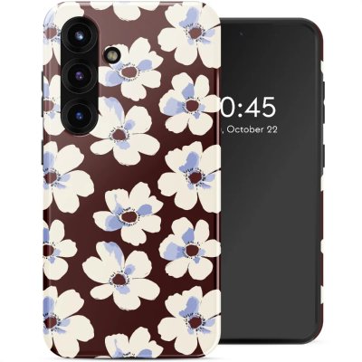 SELENCIA  Coque arri&egrave;re Vivid avec MagSafe Samsung Galaxy S25 - Choco Flower Pop