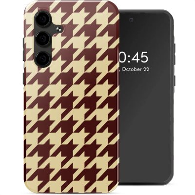 SELENCIA  Coque arri&egrave;re Vivid Samsung Galaxy S24 FE - Pied-de-Poule