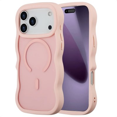 SELENCIA  Coque arri&egrave;re Wavy avec MagSafe Apple iPhone 17 Pro Max - Soft Pink