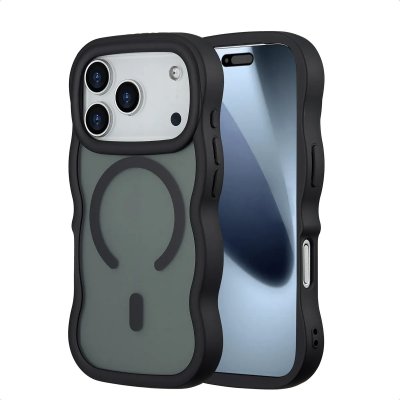SELENCIA  Coque arri&egrave;re Wavy avec MagSafe Apple iPhone 17 Pro - Noir