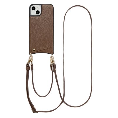 SELENCIA  Coque de t&eacute;lephone Nova avec cordon et porte-cartes Apple iPhone 14 / 13 - Mocha Brown