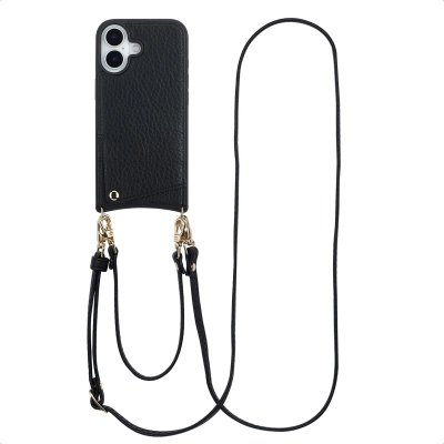 SELENCIA  Coque de t&eacute;lephone Nova avec cordon et porte-cartes Apple iPhone 17 - Noir