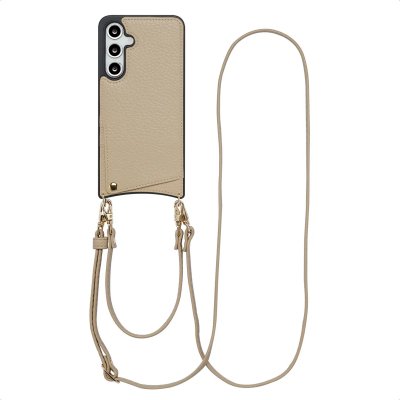 SELENCIA  Coque de t&eacute;lephone Nova avec cordon et porte-cartes Samsung Galaxy S24 FE - Beige
