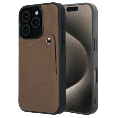 SELENCIA  Coque Riva avec porte-cartes Apple iPhone 15 Pro - Mocha Brown