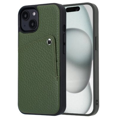 SELENCIA  Coque Riva avec porte-cartes Apple iPhone 15 - Sage Green