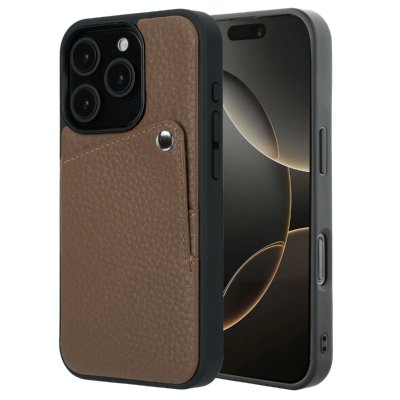 SELENCIA  Coque Riva avec porte-cartes Apple iPhone 16 Pro - Mocha Brown