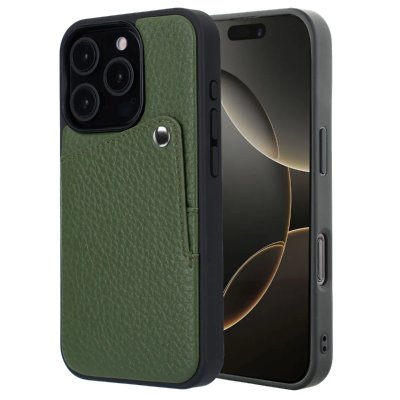 SELENCIA  Coque Riva avec porte-cartes Apple iPhone 16 Pro - Sage Green