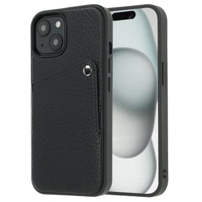 SELENCIA  Coque Riva avec porte-cartes pour Apple iPhone 15 - Noir