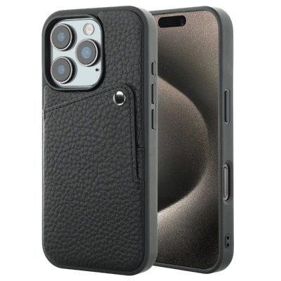 SELENCIA  Coque Riva avec porte-cartes pour Apple iPhone 15 Pro - Noir