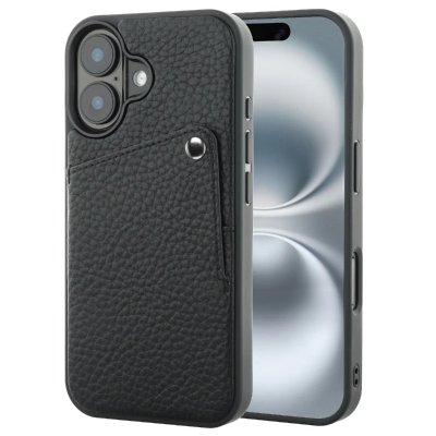 SELENCIA  Coque Riva avec porte-cartes pour Apple iPhone 16 - Noir