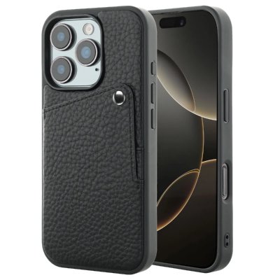 SELENCIA  Coque Riva avec porte-cartes pour Apple iPhone 16 Pro - Noir