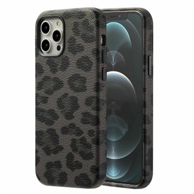 SELENCIA  Coque Sabi imprim&eacute; panth&egrave;re avec MagSafe Apple iPhone 12 (Pro) - Midnight Black