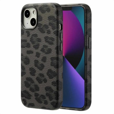 SELENCIA  Coque Sabi imprim&eacute; panth&egrave;re avec MagSafe Apple iPhone 13 - Midnight Black