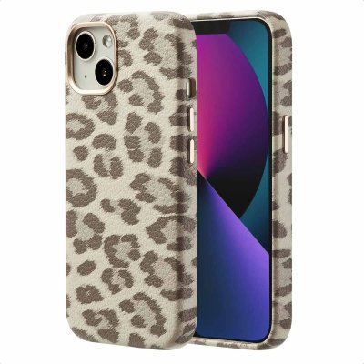 SELENCIA  Coque Sabi imprim&eacute; panth&egrave;re avec MagSafe Apple iPhone 13 - Soft Ivory