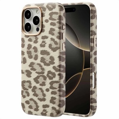 SELENCIA  Coque Sabi imprim&eacute; panth&egrave;re avec MagSafe Apple iPhone 16 Pro Max - Soft Ivory