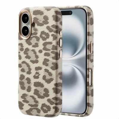 SELENCIA  Coque Sabi imprim&eacute; panth&egrave;re avec MagSafe Apple iPhone 16 - Soft Ivory