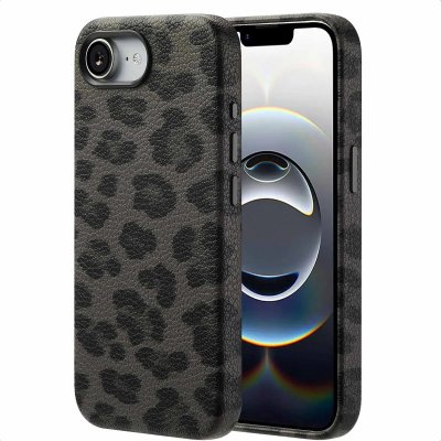 SELENCIA  Coque Sabi imprim&eacute; panth&egrave;re avec MagSafe Apple iPhone 16e - Midnight Black