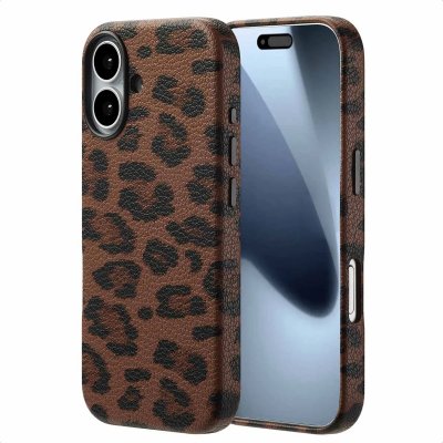 SELENCIA  Coque Sabi imprim&eacute; panth&egrave;re avec MagSafe Apple iPhone 17 - Mocha Brown