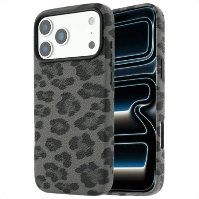 SELENCIA  Coque Sabi imprim&eacute; panth&egrave;re avec MagSafe Apple iPhone 17 Pro Max - Midnight Black