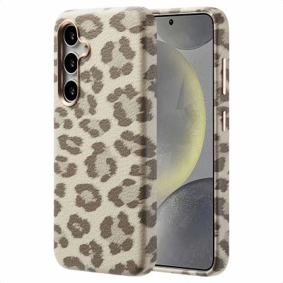 SELENCIA  Coque Sabi imprim&eacute; panth&egrave;re avec MagSafe Samsung Galaxy S24 - Soft Ivory