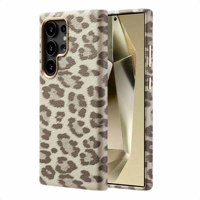 SELENCIA  Coque Sabi imprim&eacute; panth&egrave;re avec MagSafe Samsung Galaxy S24 Ultra - Soft Ivory