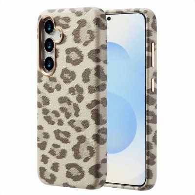SELENCIA  Coque Sabi imprim&eacute; panth&egrave;re avec MagSafe Samsung Galaxy S25 - Soft Ivory